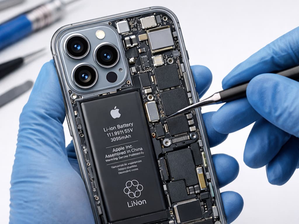 Удаление старого и установка нового аккумулятора