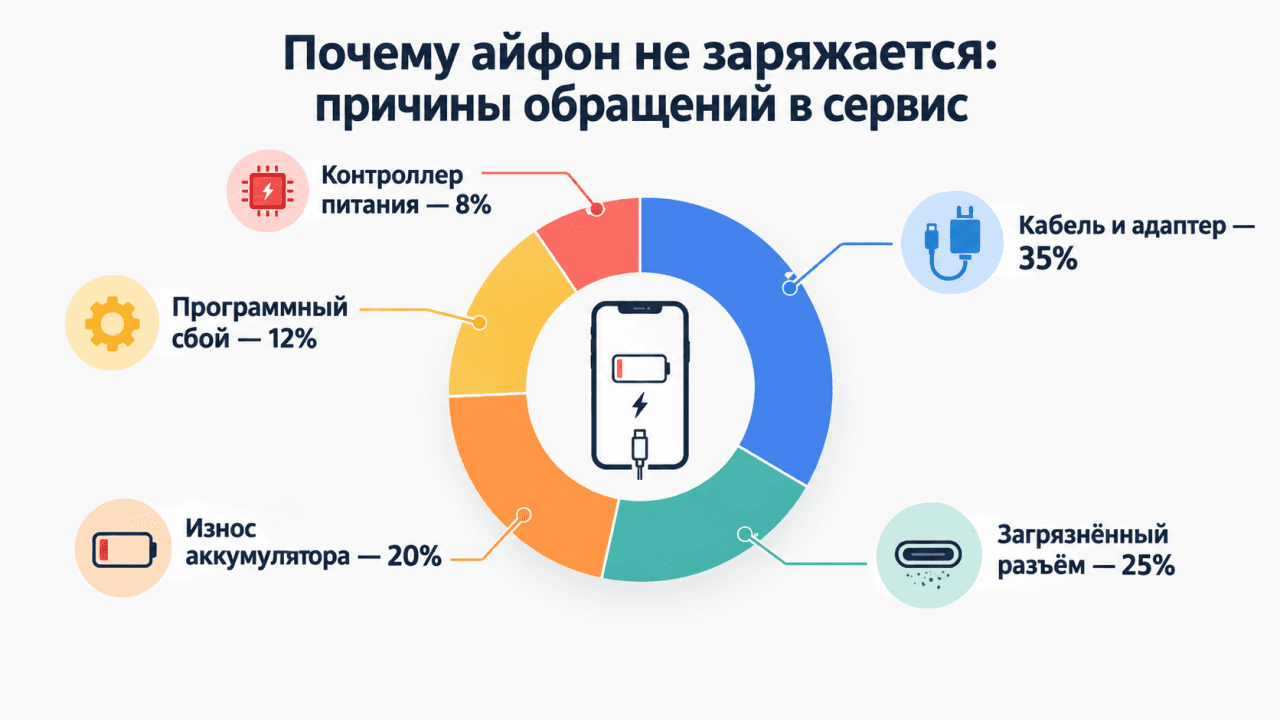 Диаграмма причин обращения в сервис