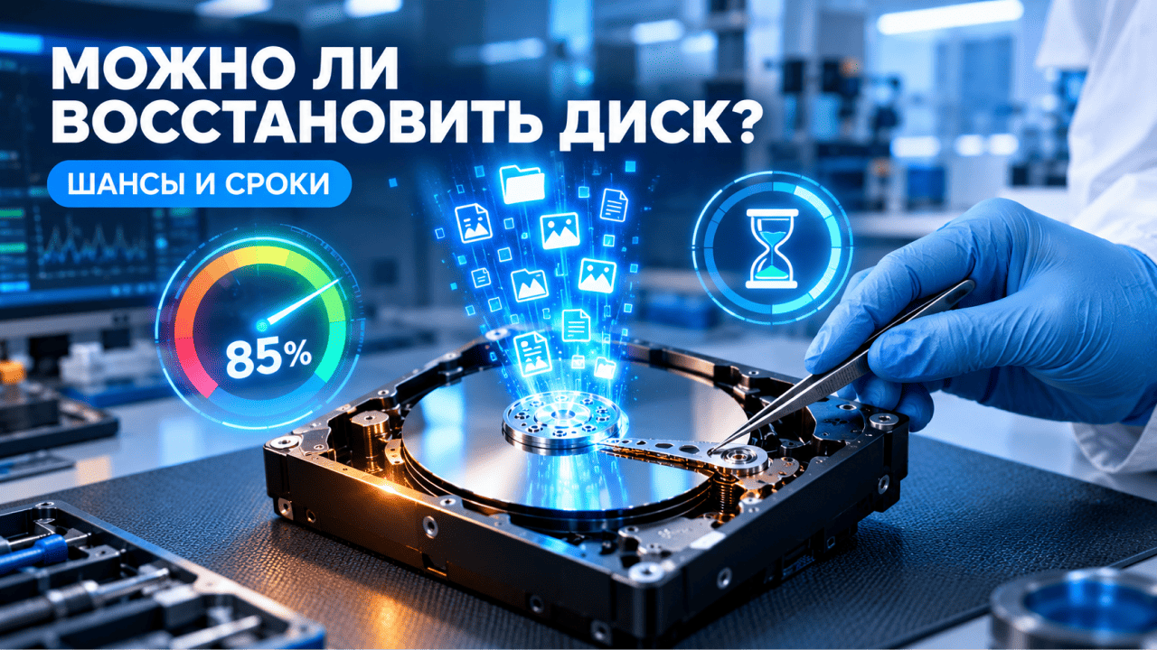 Можно ли восстановить жесткий диск: шансы и сроки